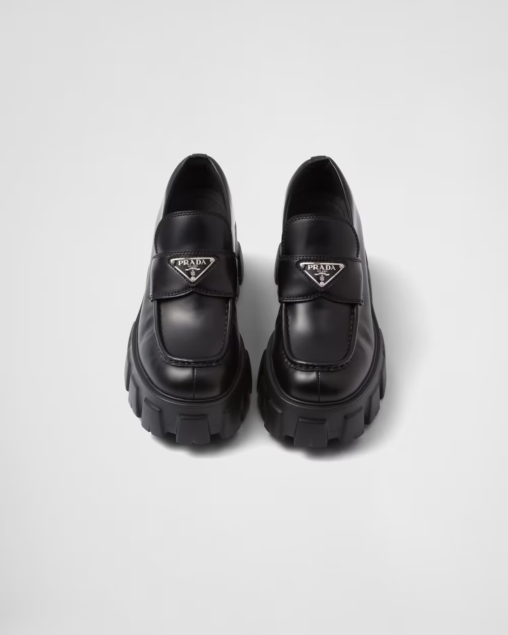 Brushed leather Monolith loafers